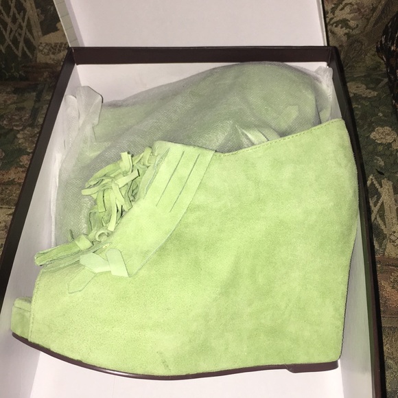 Suede green wedged Jeffrey Campbell - Picture 5 of 8